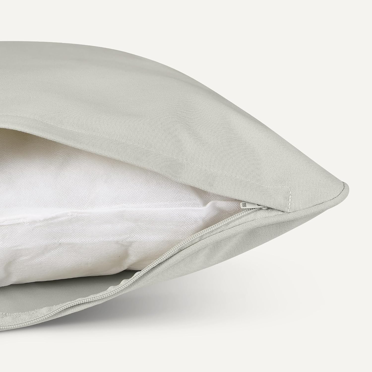 Amazon Basics Patio Chair Cushion with Back, 22x22x3 inches, Beige, 1-Pack
