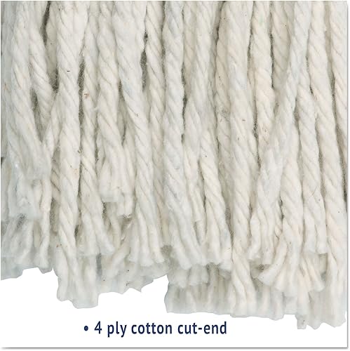 Miniatura 4 de Boardwalk 2016CCT - Cabezal de trapeador húmedo de extremo cortado, algodón, #16, blanco, 12/cartón