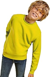 Sudadera Colores para niños con diseño clásico, Cuello, puños y Cinturilla de Punto de canalé – Sudadera Cómoda, cálida, Lisa y Elegante