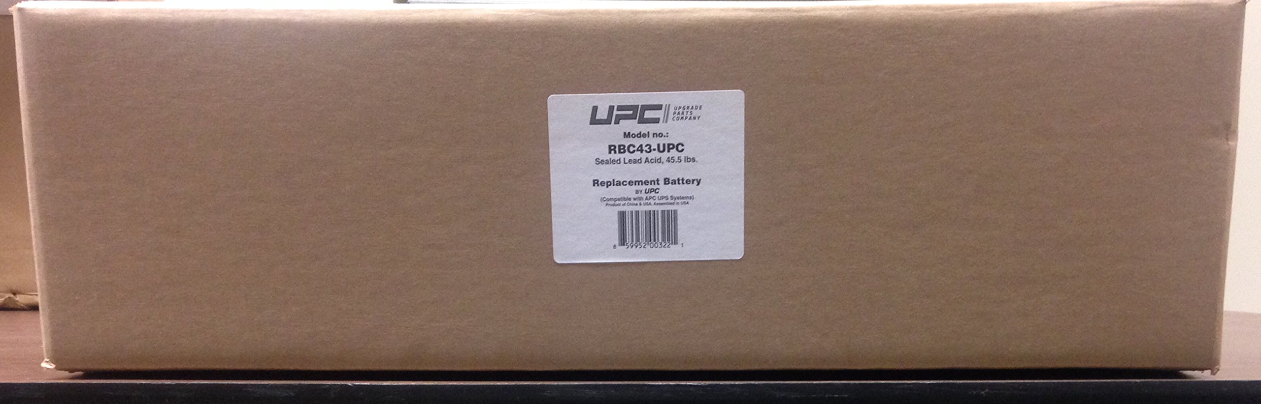 RBC43UPC Replacement Battery for APC DLA2200, DLA3000, SMT2200