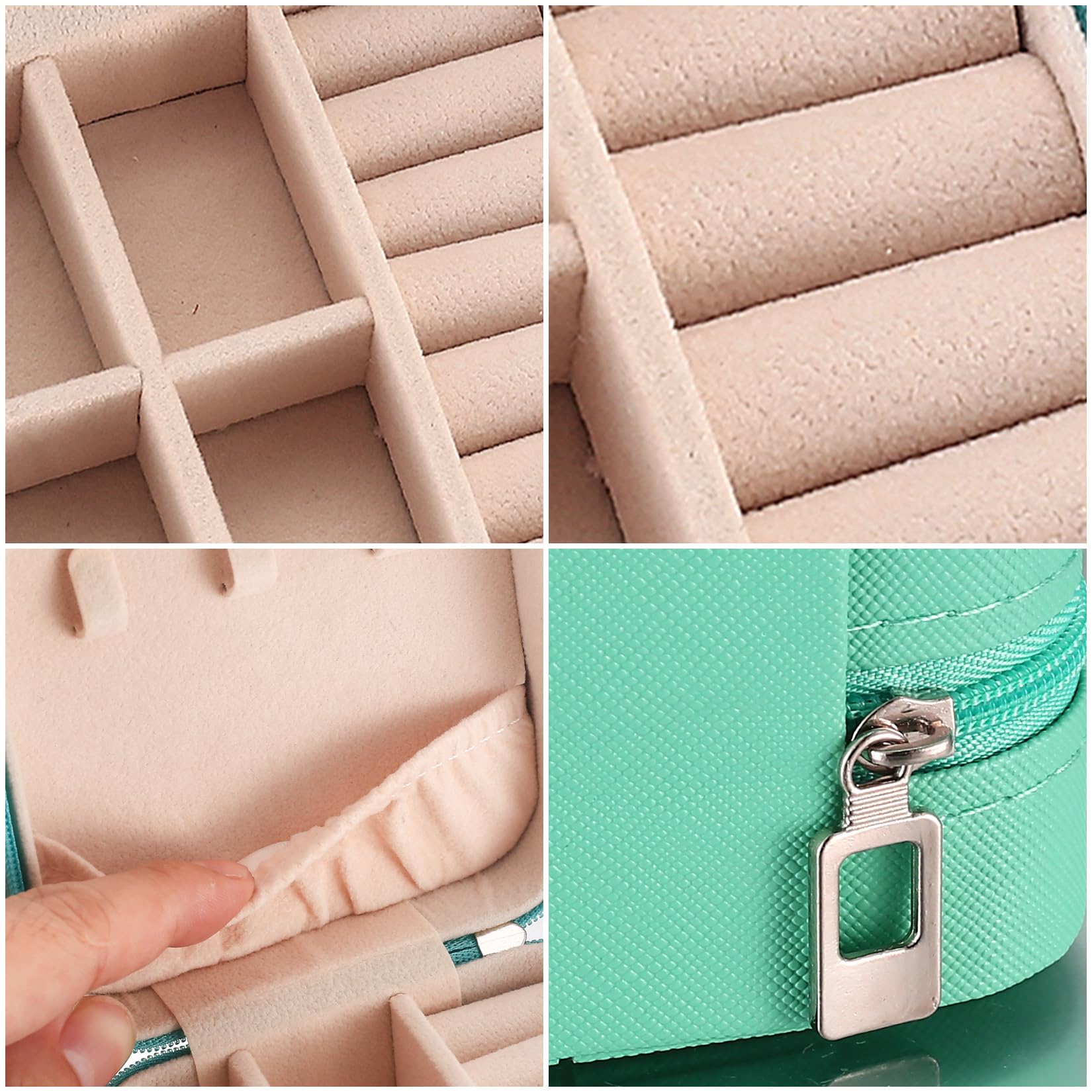 Verde MultiValue Boite a Bijoux Scatola Portagioie Pelle Viaggio Piccola Scatola Porta Gioielli Portatile Porta Gioielli con Manico per Donna Ragazza | Leroy Merlin