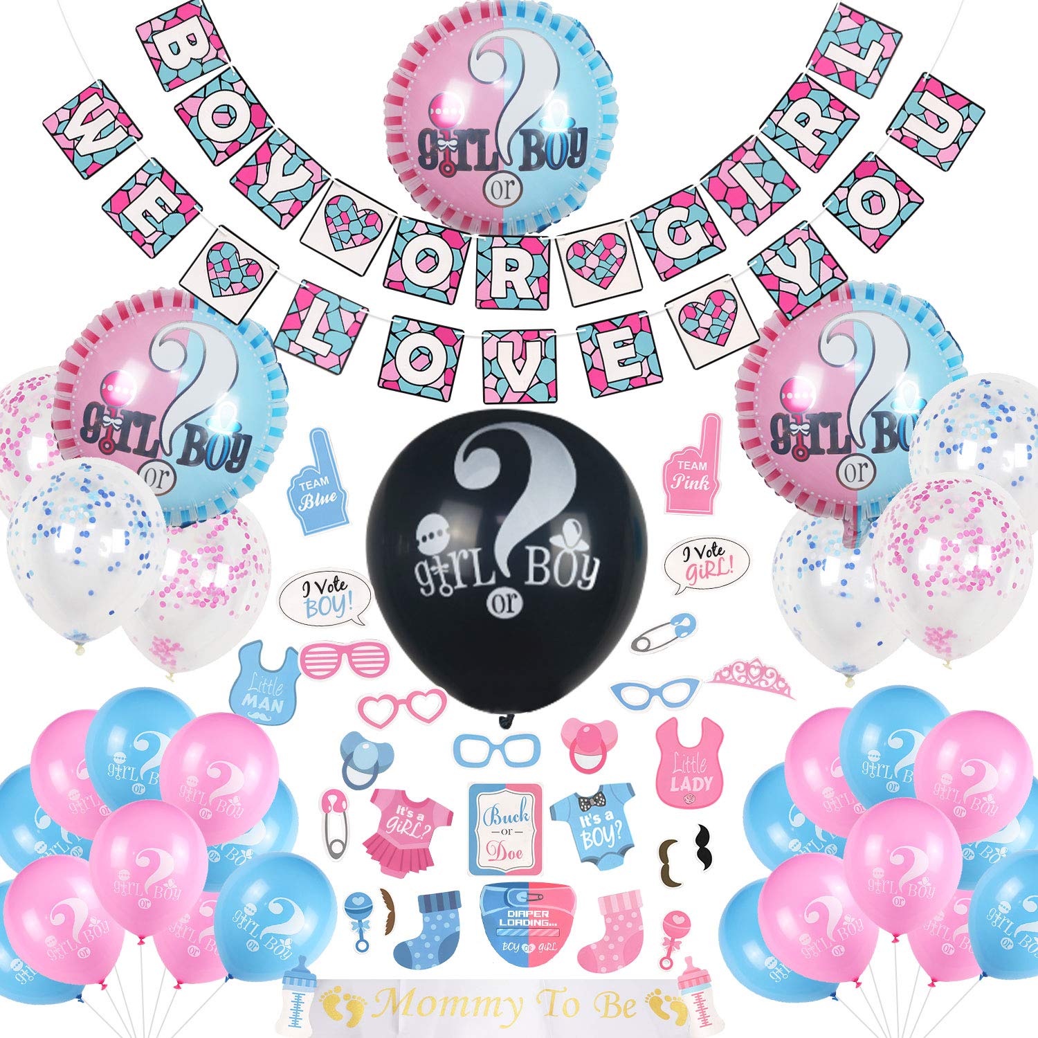 Buy Boy or Girl Gender Reveal Party Supplies Baby Shower Decorations