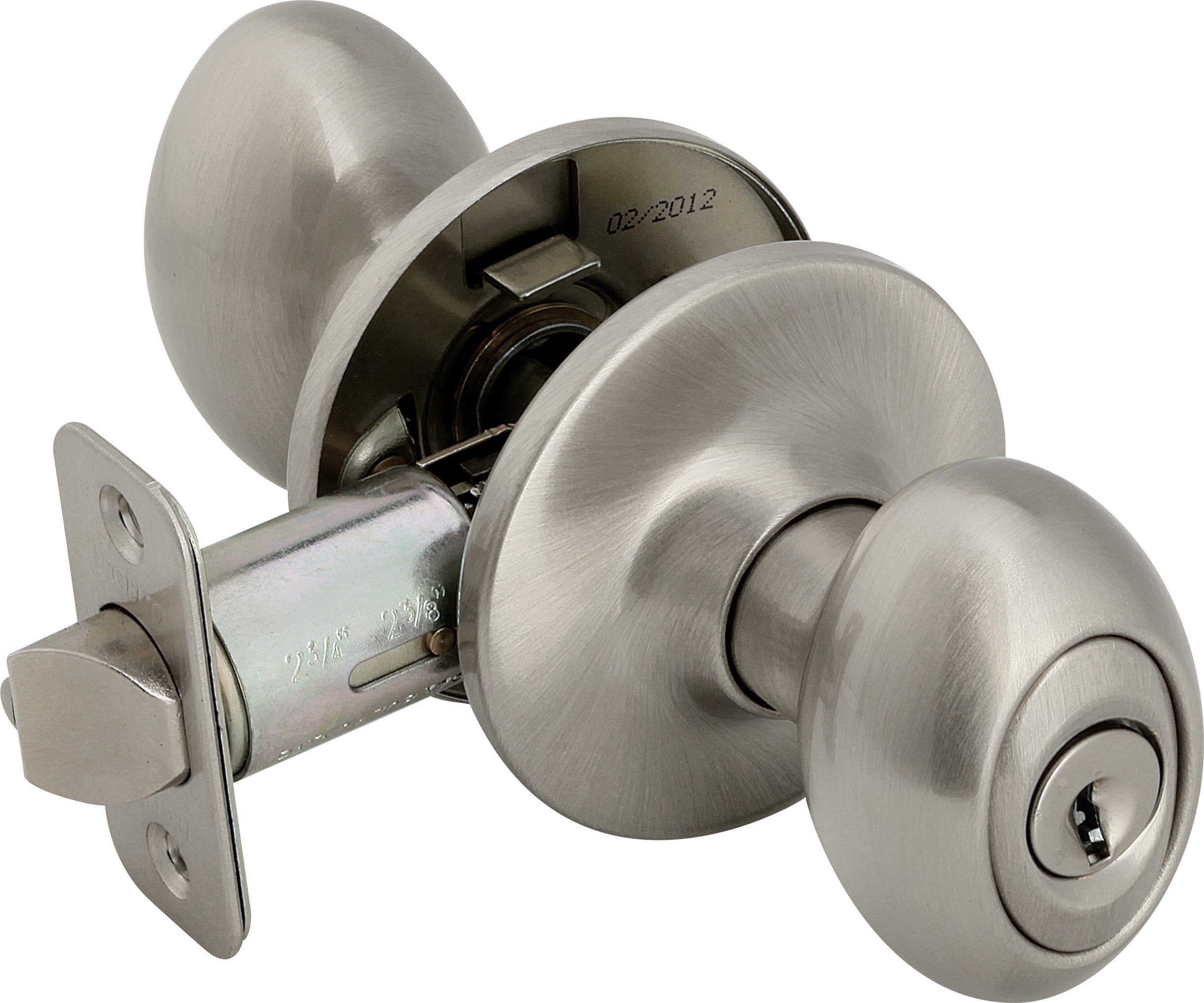 Legend930122 Egg Style Front Door Knob Entry Lockset, US15 Satin Nickel Finish
