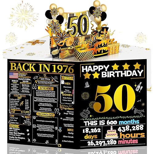 Miniatura 60 de Joycard Tarjeta de cumpleaños número 42 para mujeres y hombres, regalo de feliz cumpleaños 3D desplegable para ella y él, divertidas decoraciones