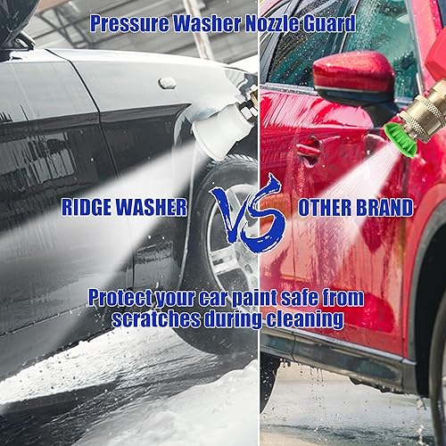 Miniatura 2 de RIDGE WASHER Protector de boquilla para lavadora a presión, puntas de boquilla de lavadora con soporte protector, 5 puntas de lavado a presión con