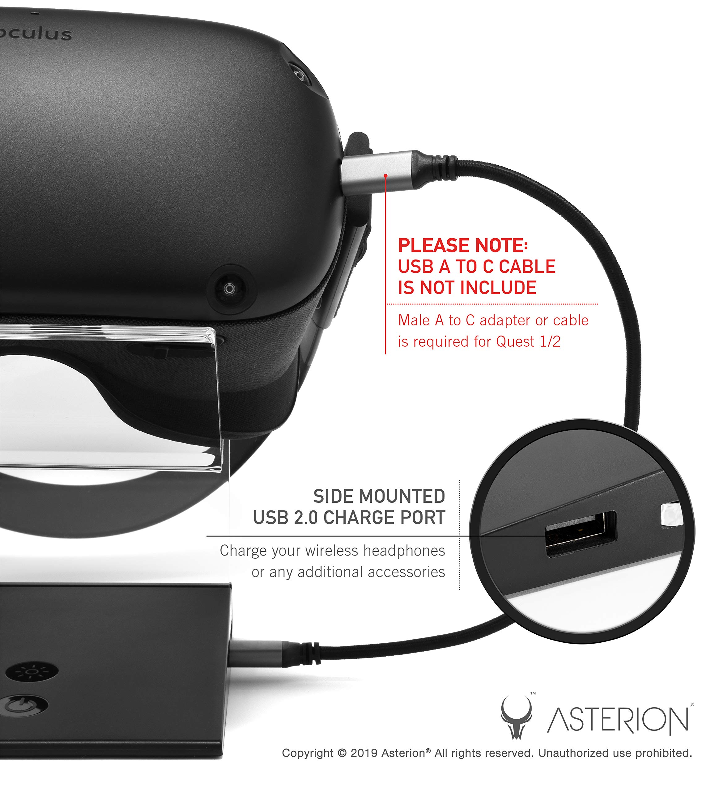 Illuminated Charging Vr Stand A Universally Compatible With Oculus Quest 2 Quest 1 Htc Vive Rift S Go Cosmos Psvr Index And All Standard Sized Vr Headsets Aura Buy Online At Best