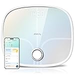 Etekcity Smart Rechargeable Scale for Body Weight, BMI, Fat, Muscle Mass, FSA&HSA Eligible, Digital Bathroom Scale with 13 Metrics, Secret Mode, Bluetooth Connect to Free Apps, Rainbow White