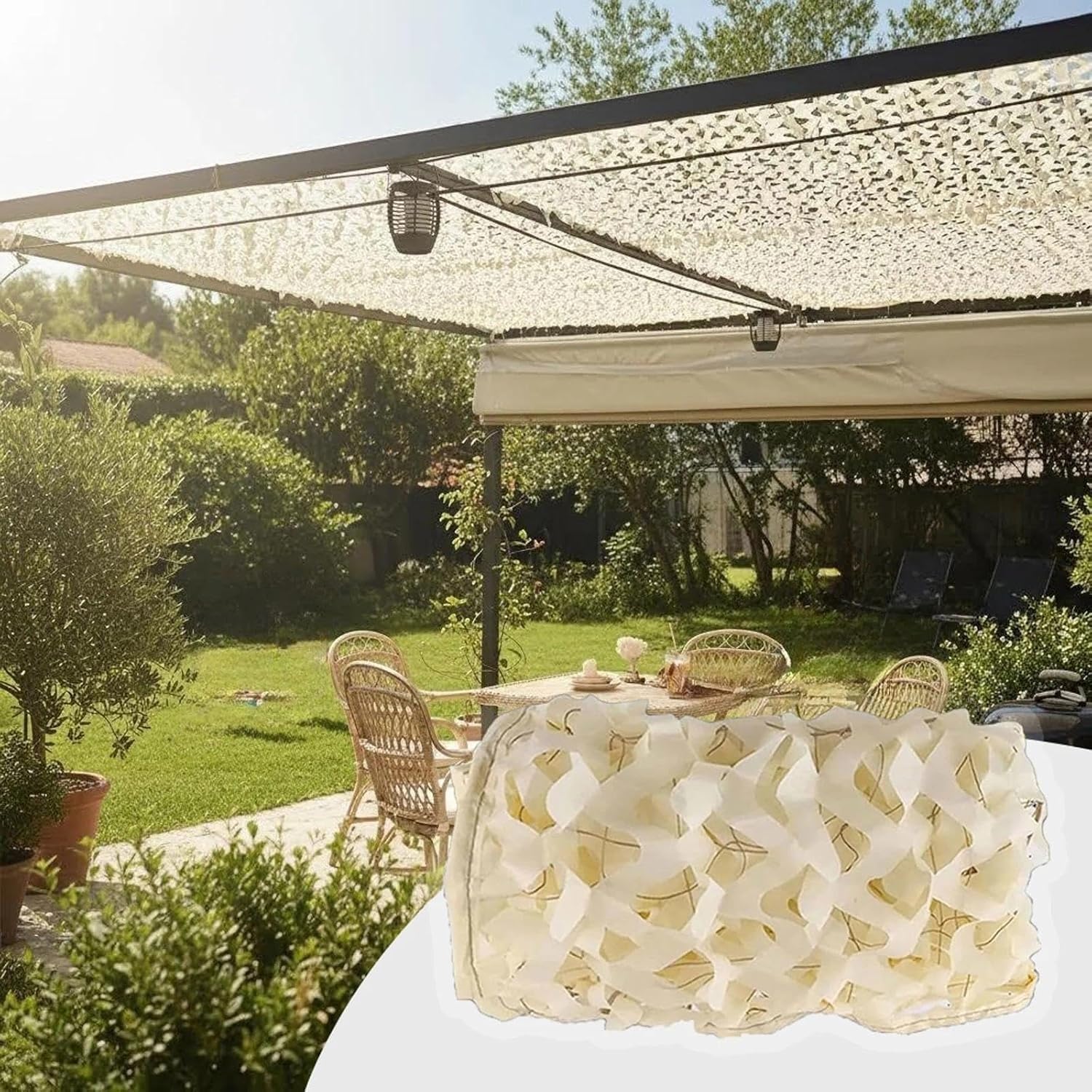 Tarnnetz beige 2x2m,2x3m, 2x4m, 3x3m, 3x4m, 3x5m, 4x4m,150D/210D Oxford-Gewebe,tarnnetz sonnenschutz camouflage netz für Militärdekoration,Jagd,Camping,Outdoor-Anti-Aging-Schatten-netzabdeckung