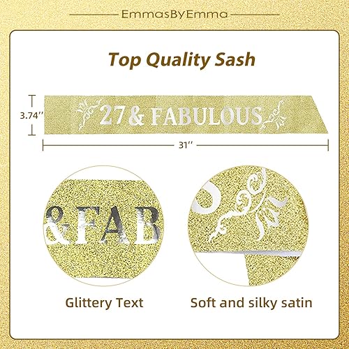 Miniatura 3 de Regalos de cumpleaños número 27 para mujer, Metal