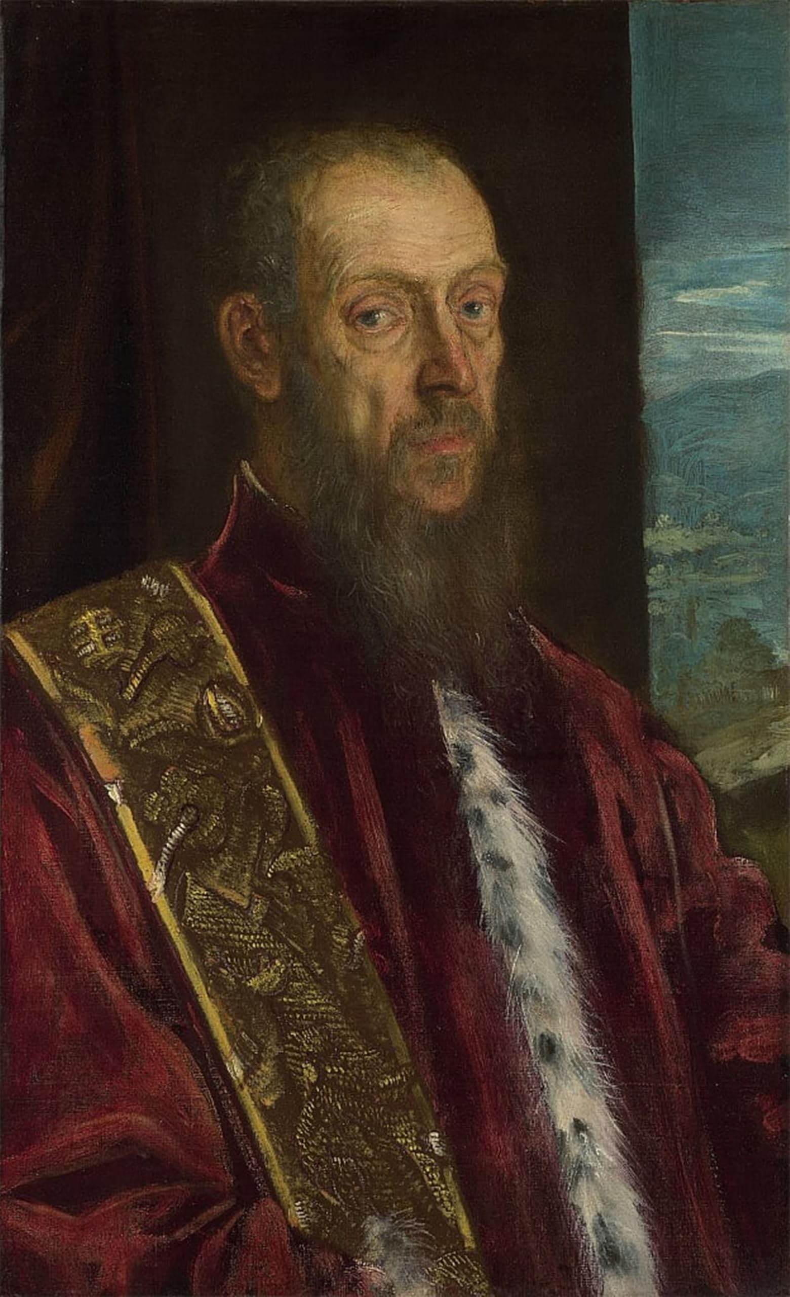 POSTERIIk Vintage Art Print Images Pictures Print Portrait of Vincenzo Morosini by Jacopo Robusti Tintoretto Modern Colour Posters for Office Home Decor 60x90cm