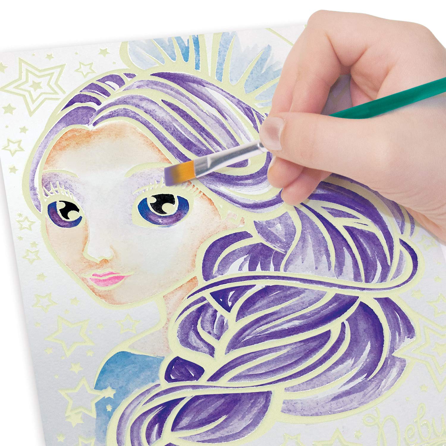 Kit Créatif Aquarelle Magique Nebulia Nebulous Stars - Coffret Activité Manuelle Pour Enfant Atelier Loisirs Dessin Aquarelle Pour Fille A Partir De 7 Ans 5 Tableaux A Peindre Magic Watercolor