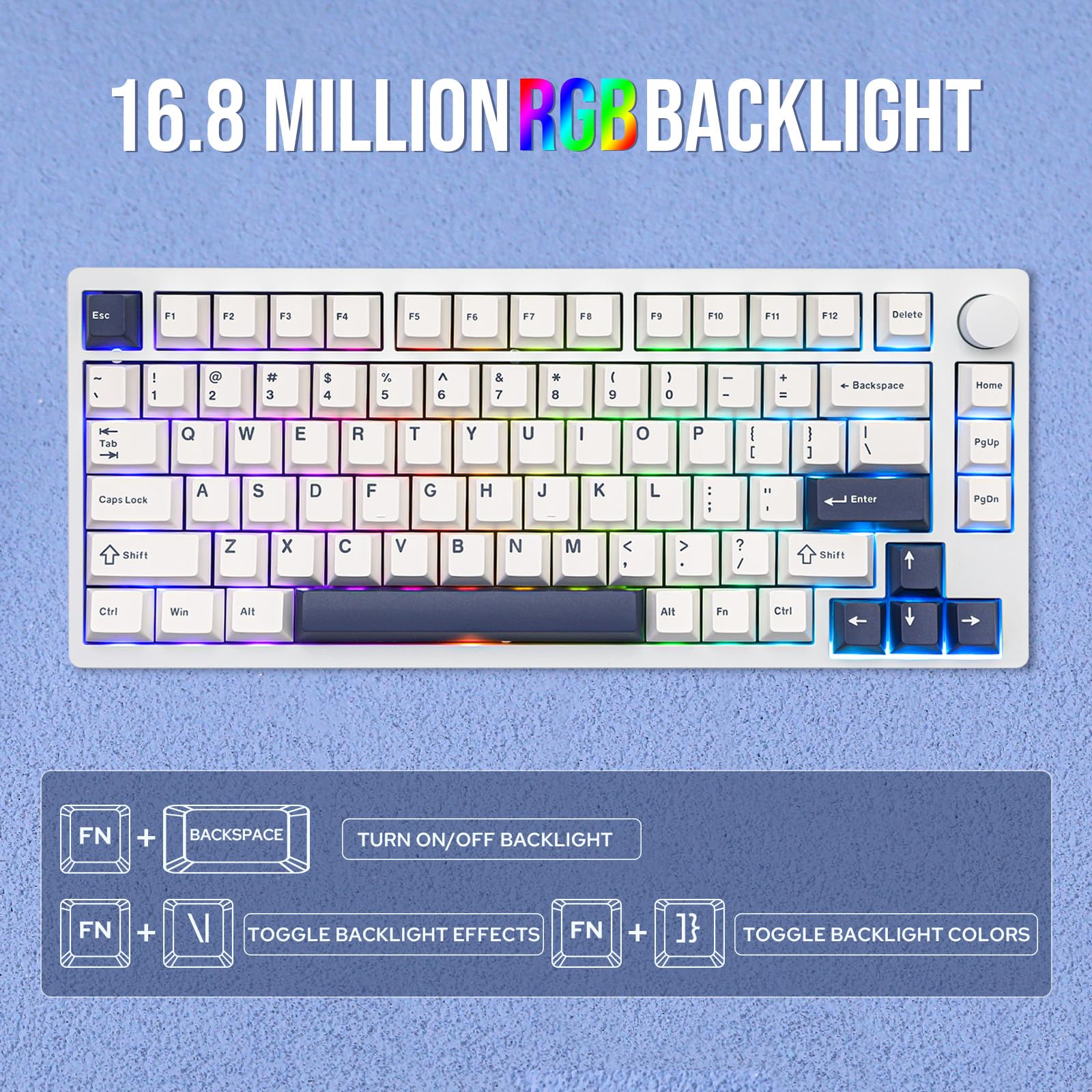 Amazon.com: EPOMAKER P75 Wireless Aluminum Gaming Keyboard, Tri
