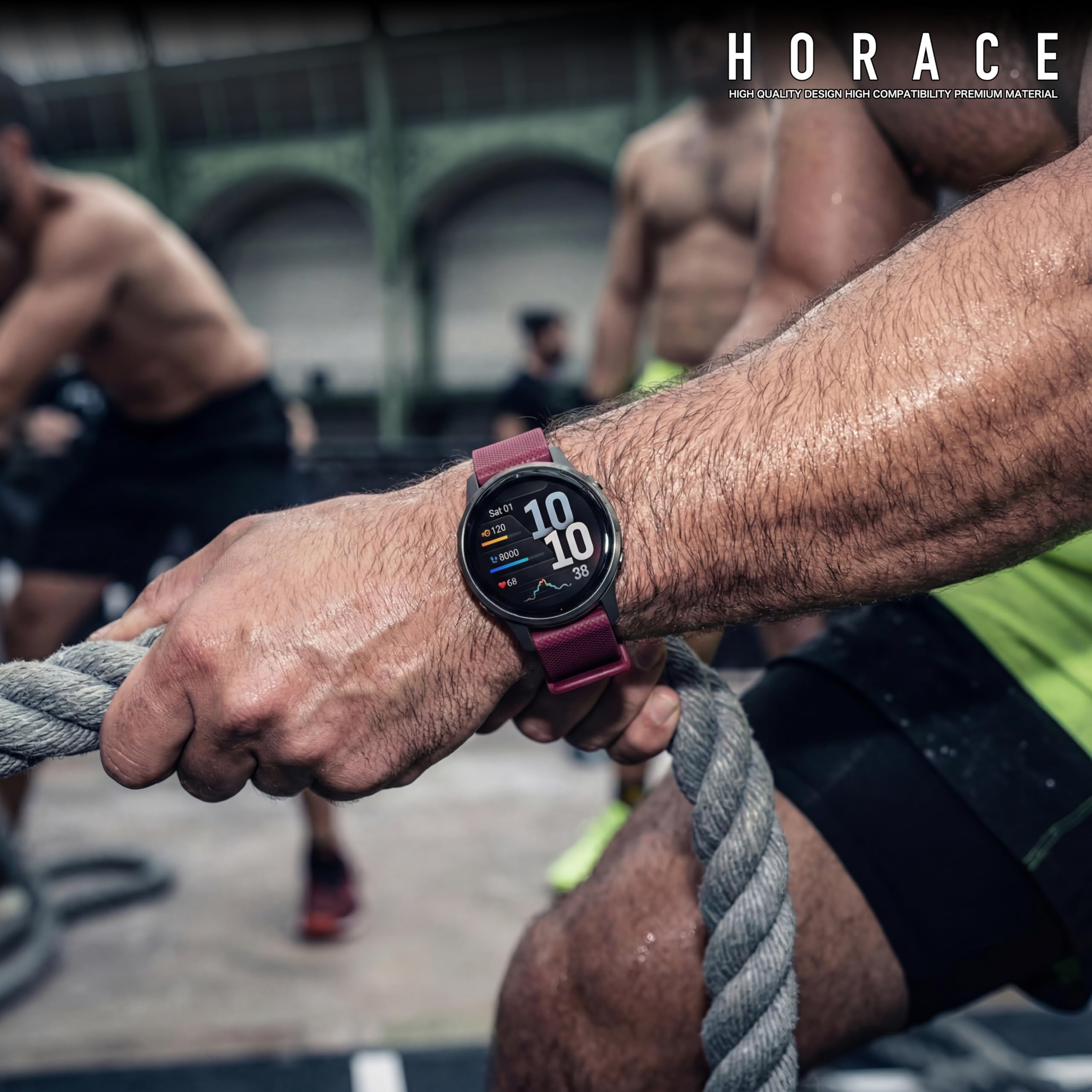 HORACE Silikonowy Pasek do Zegarka 20 mm 22 mm – Miękki, Oddychający, Szybkie Wypinanie, Klamra w Kolorze Paska – Unisex – Kompatybilny z Garminem i smartwatchami