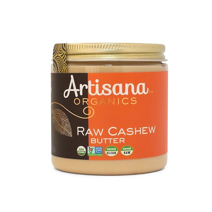 Artisana Organics Raw Cashew Butter - No Sugar Added, Vegan and Paleo Friendly, Non GMO Artisana Organics Raw Cashew Butter - No Sugar Added, Vegan and Paleo Friendly, Non GMO