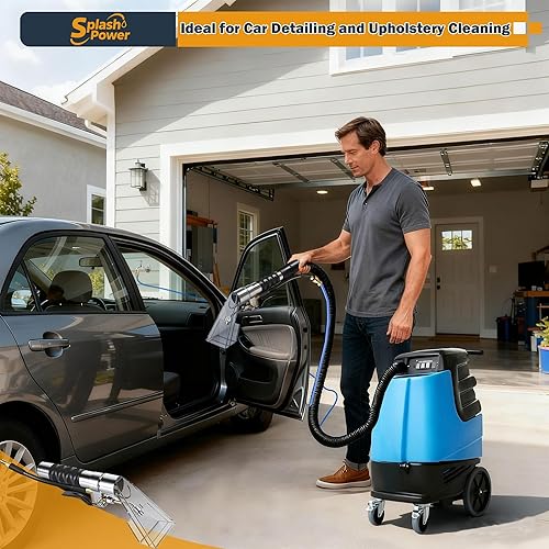 Miniatura 5 de Varita de mano extractora de alfombras para limpieza de detalles de automóviles y tapicería, herramienta de pulverización cerrada para extractor