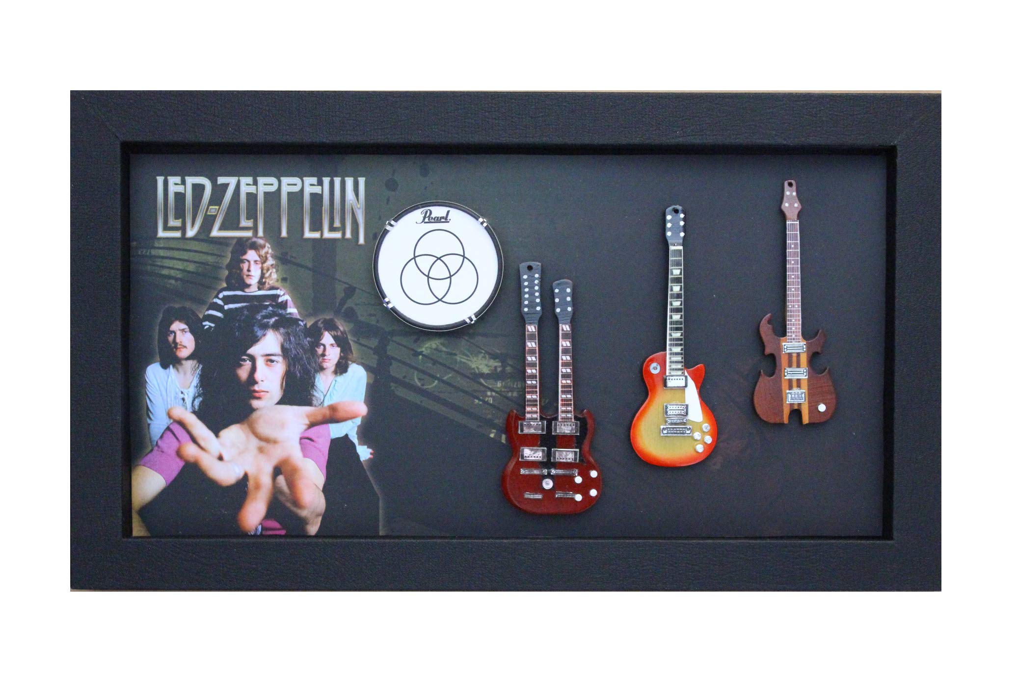 RGM9067 Jimmy Page Miniature Guitar Collection in Shadowbox Frame