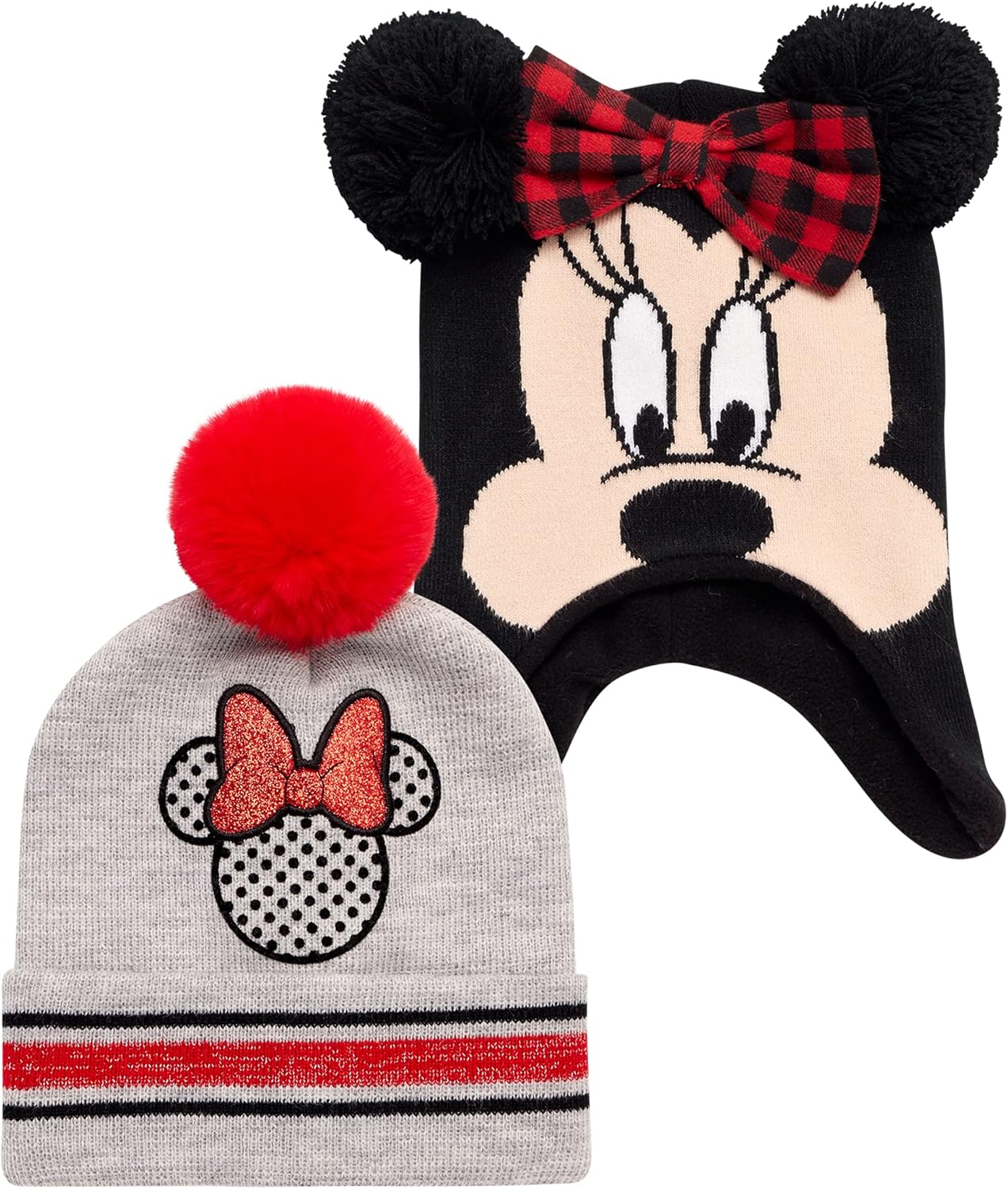 Disney Girls’ Frozen Winter Hat – 2 Pack Elsa and Anna, 3D Minnie Mouse Beanie with Ears, Size Age 4-7, Frozen: Clothing, Shoes & Jewelry