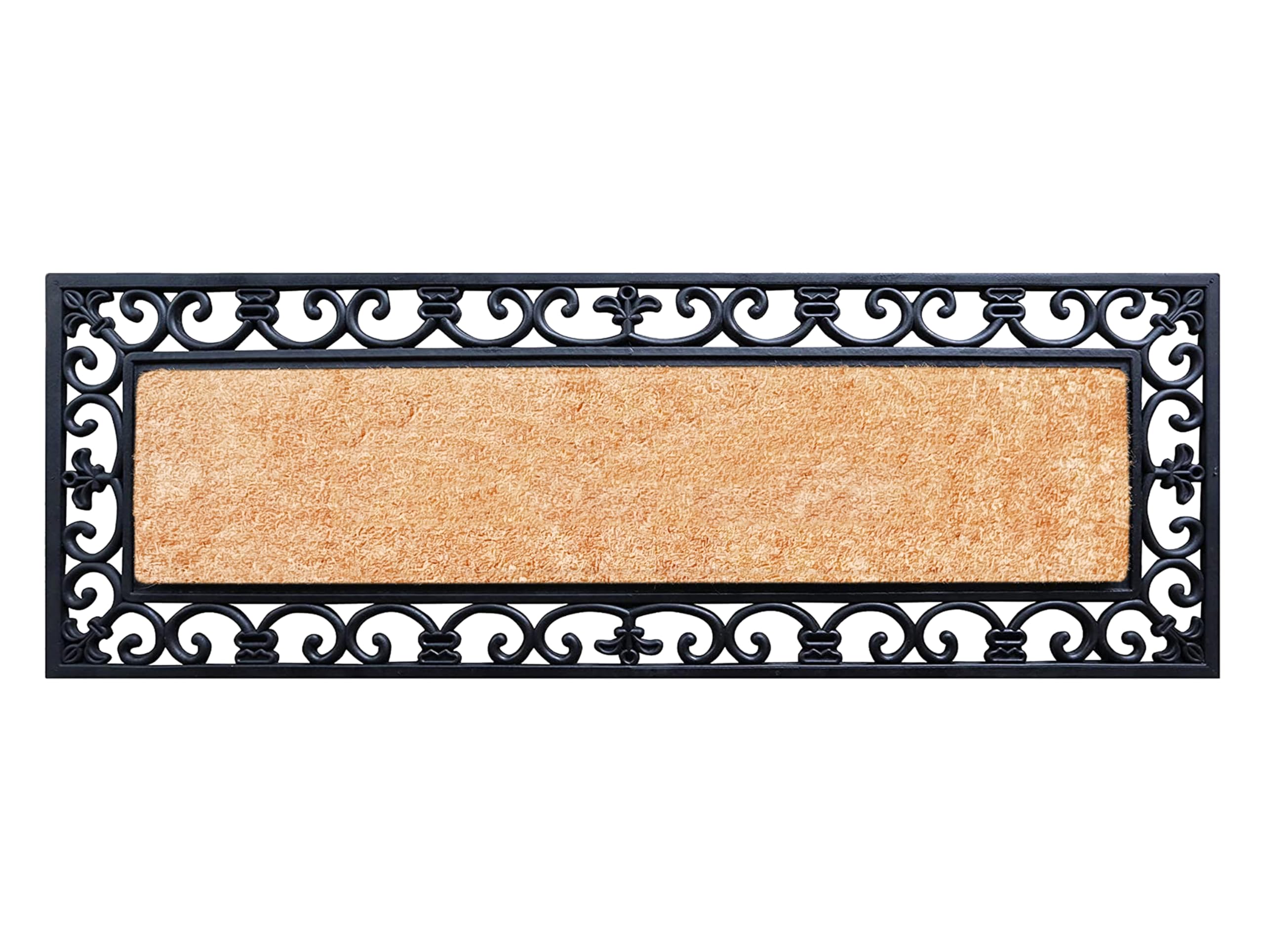 A1HC Natural Coir and Rubber Large Door Mat 18" x 48", Thick Durable Doormats for Entrance, Heavy Duty, Long Lasting Front Door Entry Doormat