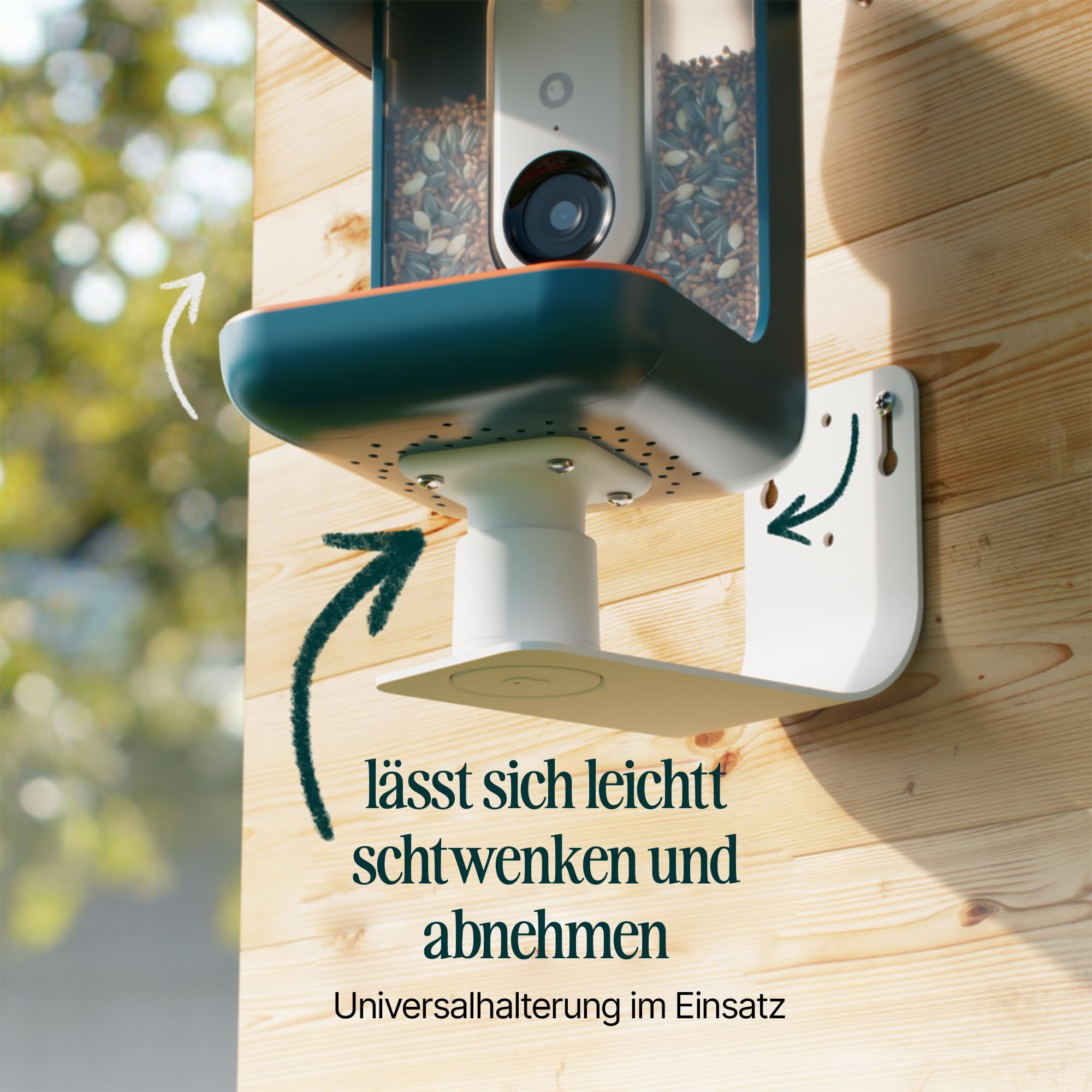 Birdbuddy Wandhalterung – Vielseitige Vogelfutterstation-Wandhalterung für Wände und Zäune – Langlebiges, wetterfestes, Robustes & sicheres sowie stilvolles Futterstation-Zubehör für den Außenbereich