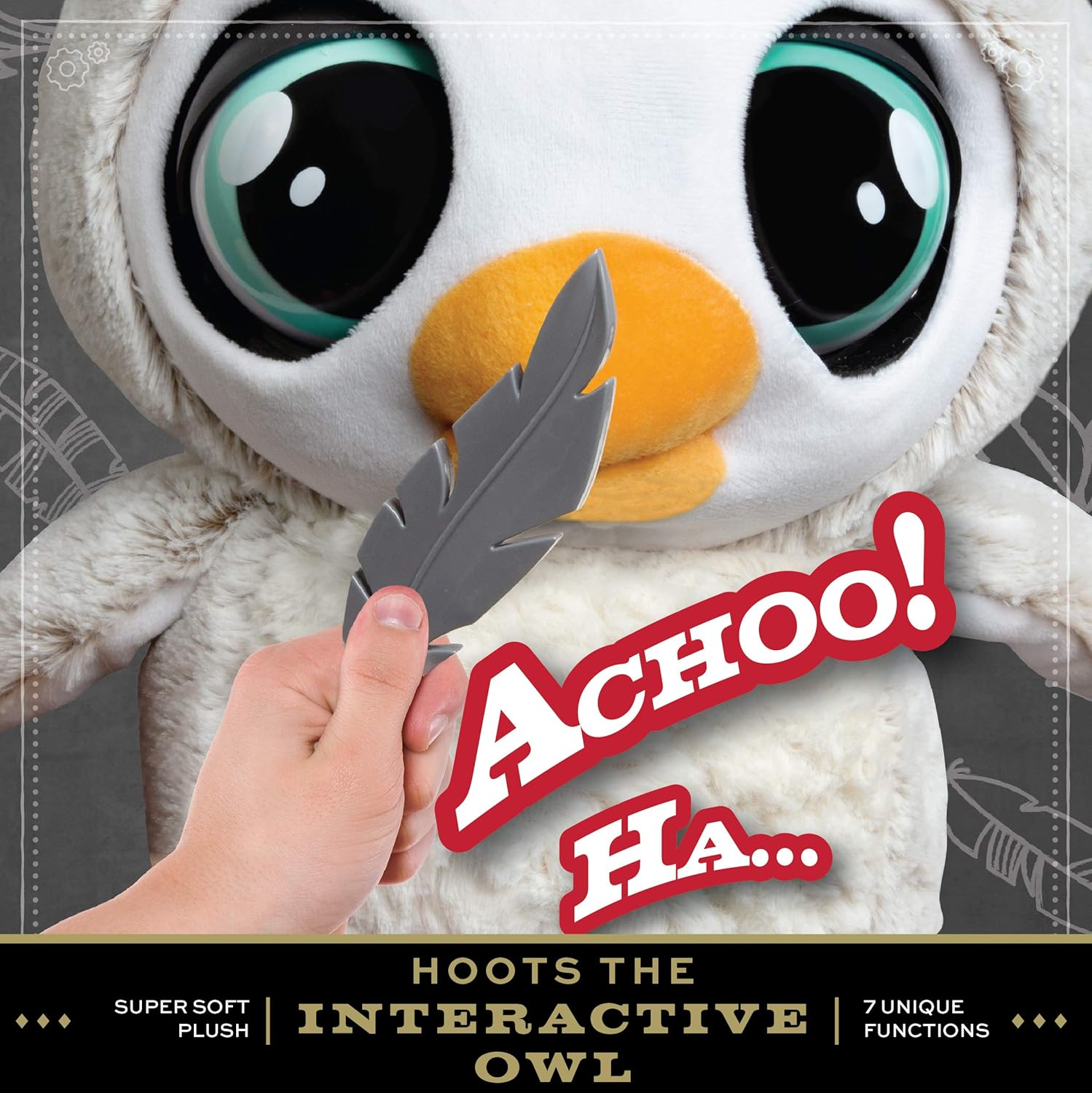 Amazon Fao Schwarz Hoots インタラクティブ アニメ しゃべるフクロウ ぬいぐるみ 子供用 自動電子ロボットタッチアクティベート ギガル 睡眠 くしゃみの音 哺乳瓶と葉付き ぬいぐるみ おもちゃ