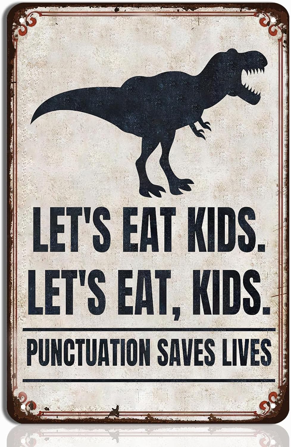 Funny English Classroom Wall Art – Punctuation Saves Lives Metal Sign – Let’s Eat, Kids Grammar Decor for High School and Middle School Teachers, English Teacher Gift, 8″x12″ Metal Poster Funny English Classroom Wall Art – Punctuation Saves Lives Metal Sign – Let’s Eat, Kids Grammar Decor for High School and Middle School Teachers, English Teacher Gift, 8″x12″ Metal Poster