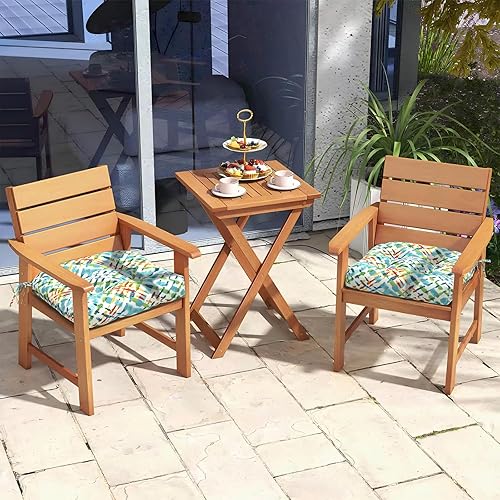 Miniatura 7 de Melody Elephant Cojines de mimbre para sillas de patio, para todo tipo de clima, para exteriores, paquete de 2, 19 x 19 x 5 pulgadas, cojines de