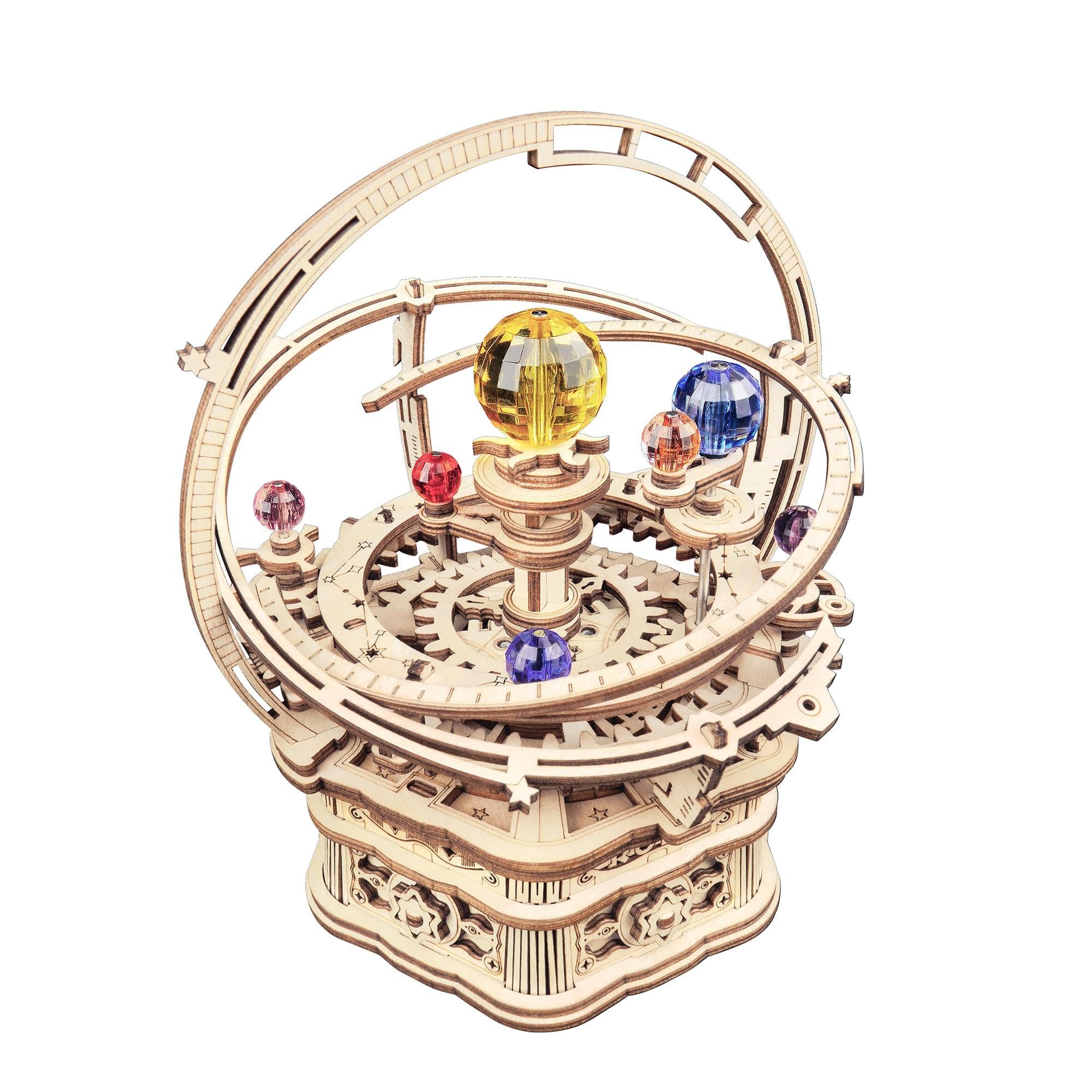 ROKR 3D Wooden Puzzle DIY Music Box Starry Sky Interior Craft 14+