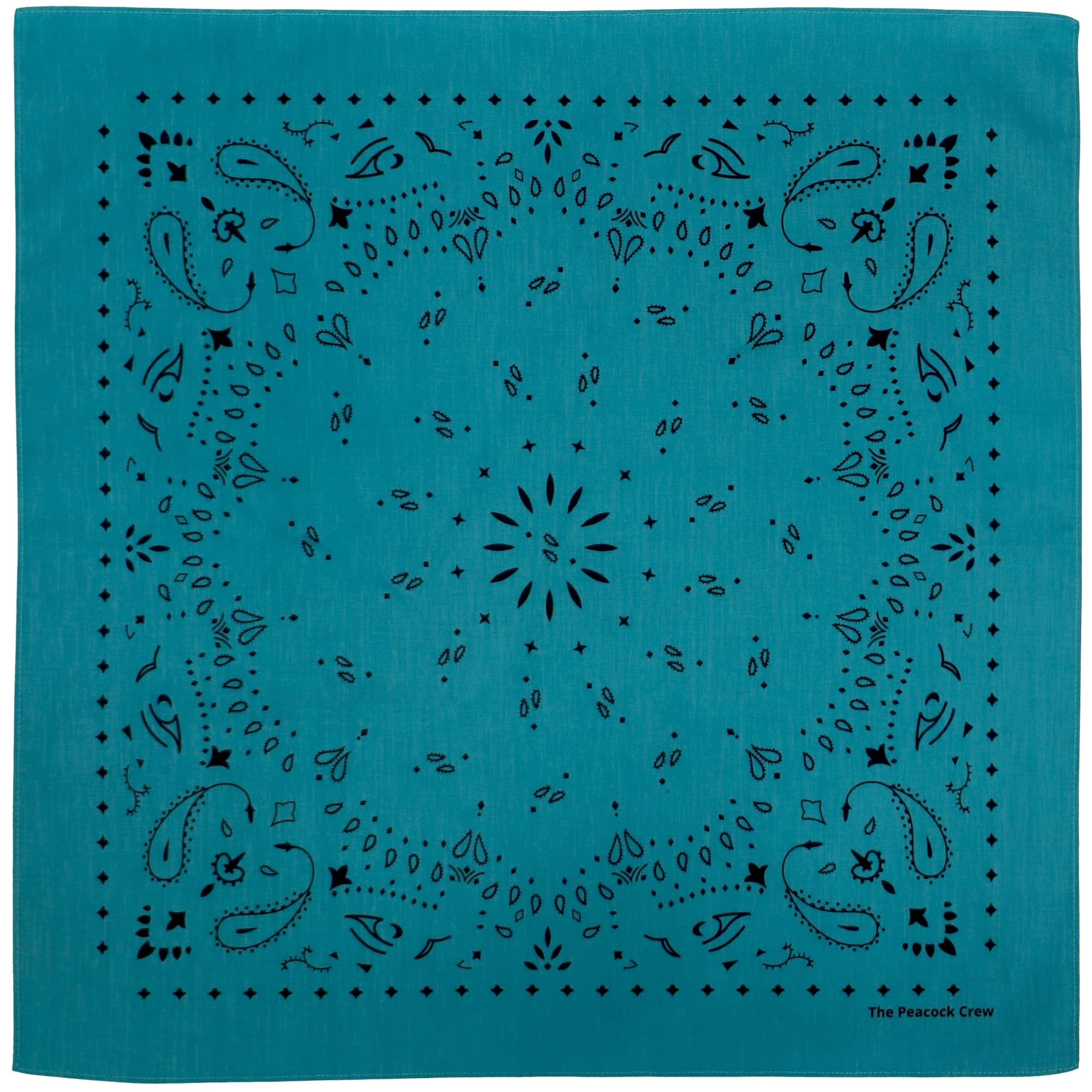 The Peacock Crew Premium Soft Cotton Designer Bandana for Men and Women 22x22 in