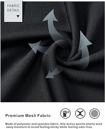 Miniatura 4 de NORTHYARD Pantalones cortos deportivos de baloncesto para hombre, de 5, 7, 10 pulgadas, para entrenamiento, gimnasio, secado rápido, pantalones