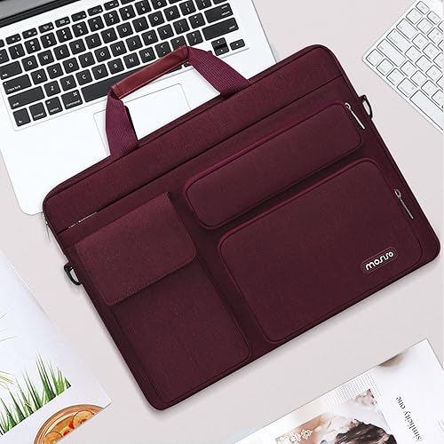 Miniatura 6 de MOSISO Bolsa de hombro para laptop compatible con MacBook Air de 15 pulgadas M3 M2 2024 2023Pro 16 M3 M2 M1 2024-2019, cuaderno de 15-15.6 pulgadas