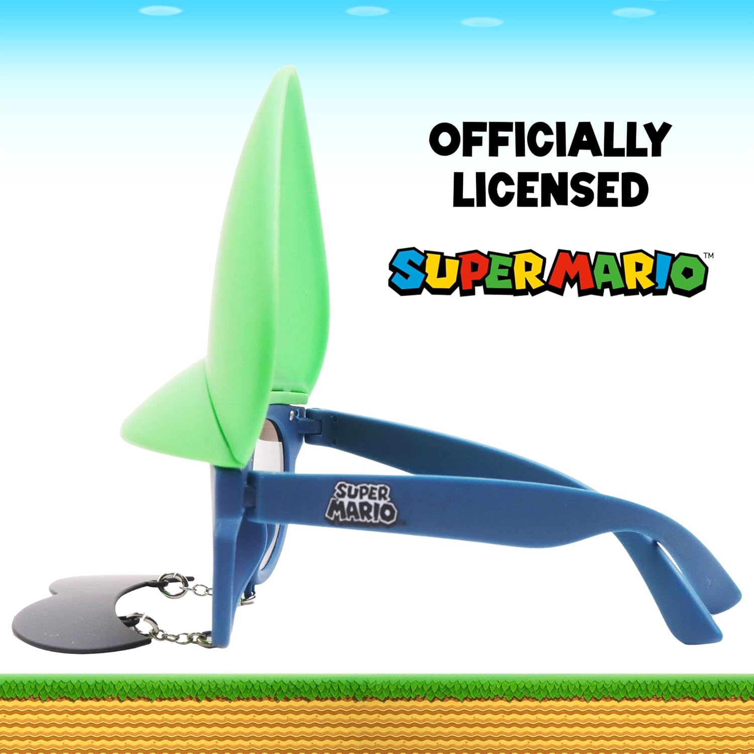 Sun-Staches Official Super Mario Sunglasses | Mario Luigi Peach Bowser Yoshi Wario or Waluigi Costume Accessory | Fits Most - Image 2