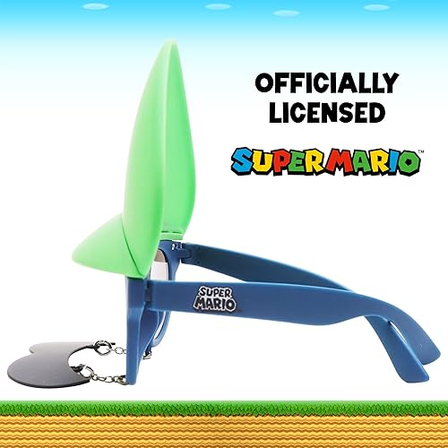 Miniatura 59 de Sun-Staches Gafas de sol oficiales de Super Mario Mario Luigi Peach Bowser Yoshi Wario o Waluigi accesorio de disfraz Se adapta a la mayoría