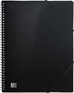 Raccoglitore Ad Anelli A4 Oxford - 40 Tascine Trasparenti, Nero Opaco - Foto 3