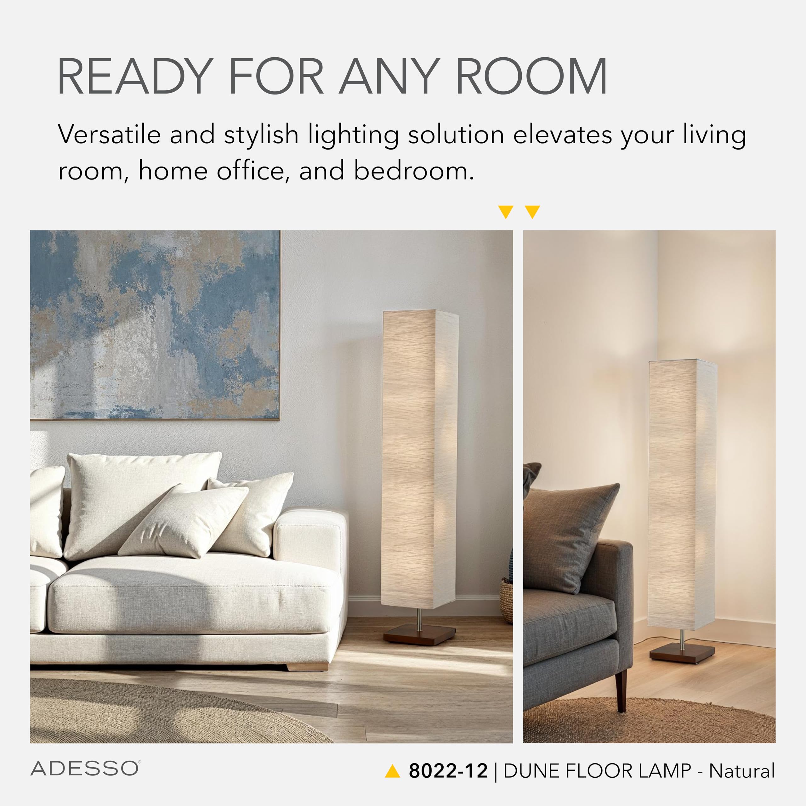 Amazon.co.jp: Adesso スリーライトフロアランプ – 天然木ベース