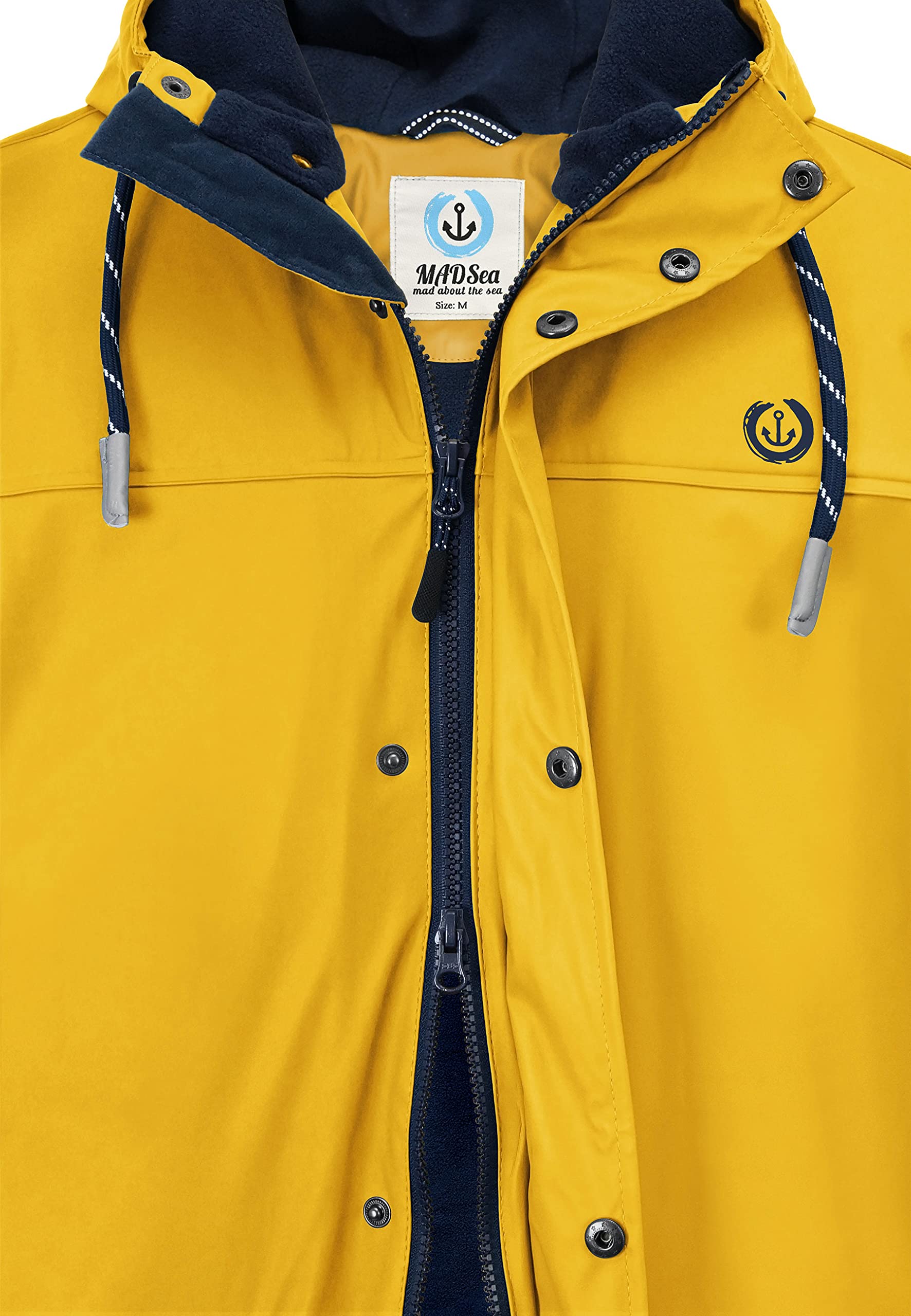 MADSea Herren Regenjacke Friesennerz warm mit Fleece gefüttert
