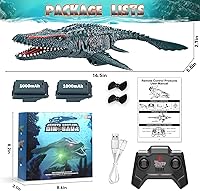 Vista 7 de Dinosaurio Mosasaurus de Control Remoto 2.4GHz para Piscina, Juguetes de Alta Simulación, Barco RC para Lago y Baño, 8-12 Años, Niños y Niñas