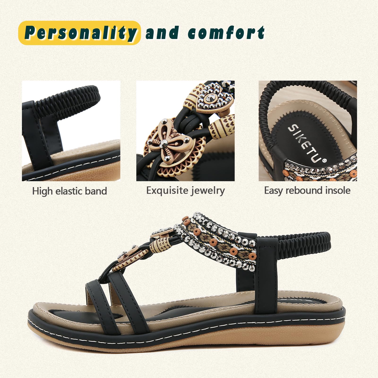 Sandales Femme Été Confortable Plate Chaussures