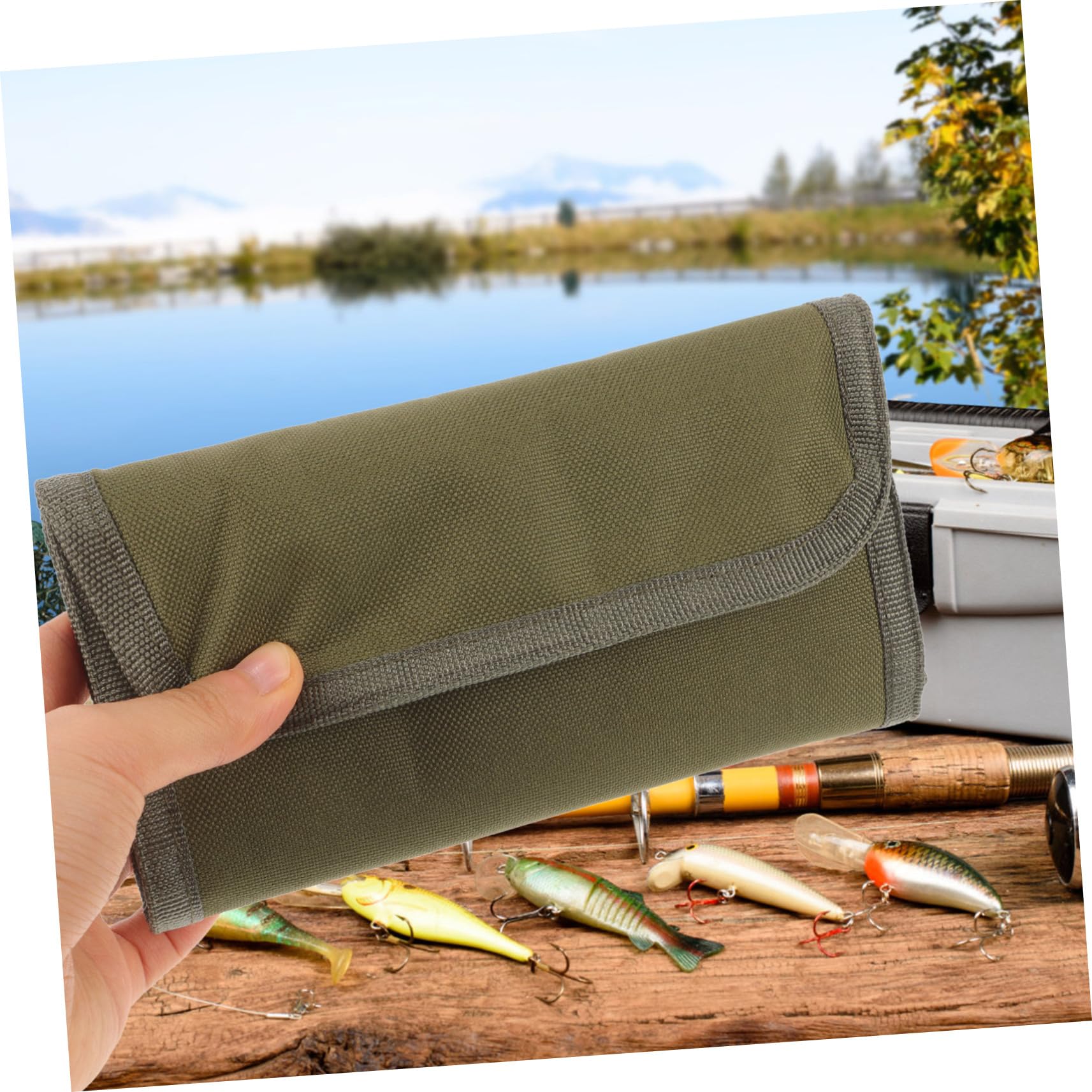 Toyvian Kit di Attrezzatura da Pesca Tela Attrezzi da Pesca Borse per Attrezzi Pesanti scatole per Attrezzatura da Pesca Piccolo Borsa per Strumenti Accessorio per la Pesca Stoffa