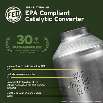 MagnaFlow Direct-Fit Catalytic Converter 49268 (Federal/EPA Compliant) | OE Replacement, Fits 2000-2003 Jeep Wrangler 4.0L