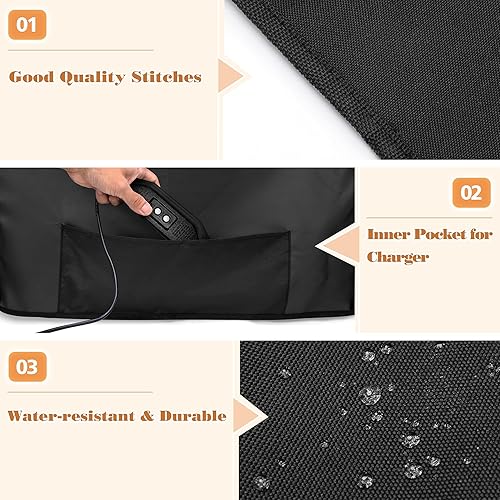 Miniatura 5 de Funda para parrilla compatible con parrilla Ninja OG701 OG751 Woodfire, bolsa de accesorios para parrilla de barbacoa con asa y bolsillo interior,