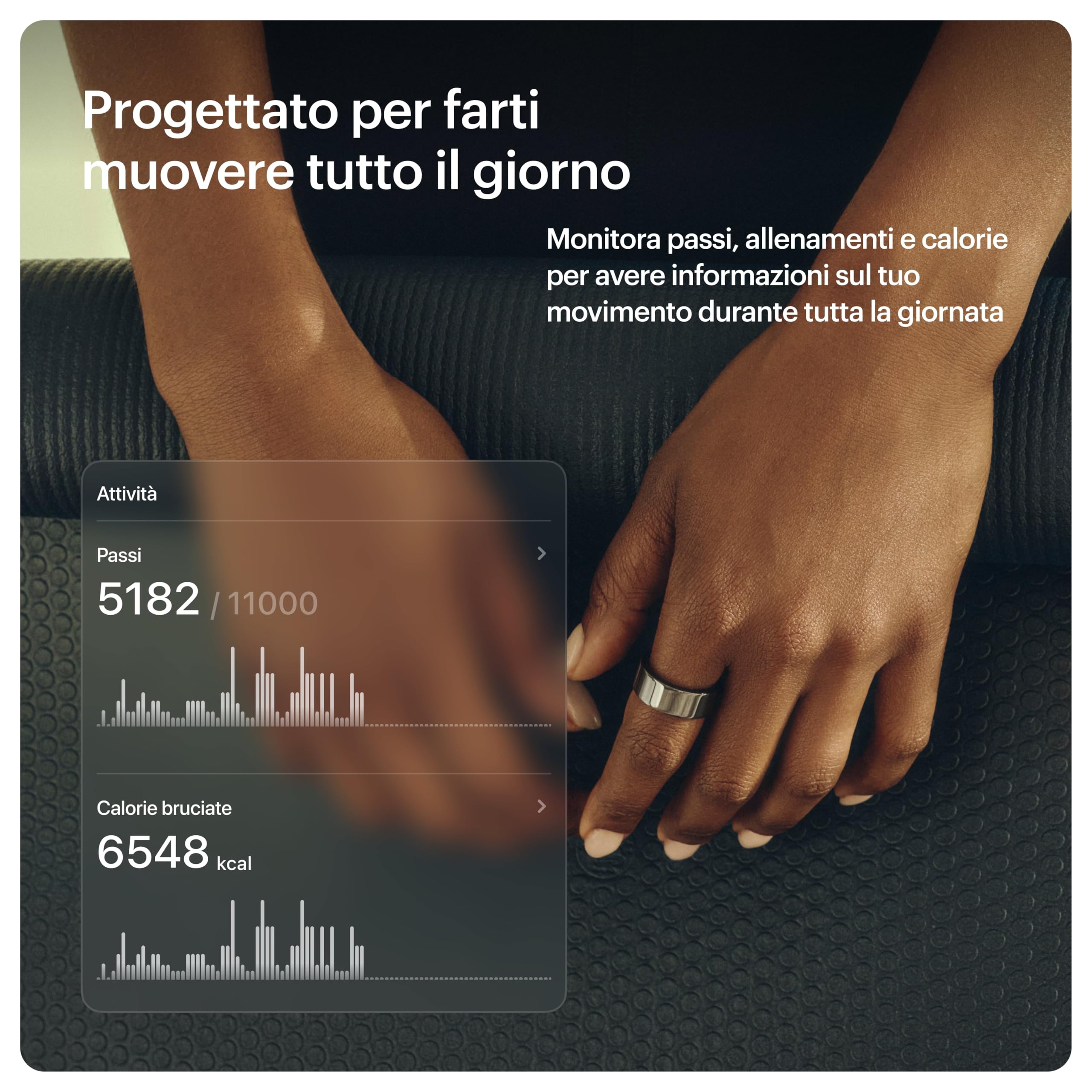 ULTRAHUMAN Ring AIR - Monitoraggio del sonno e del fitness, anello intelligente per uomini e donne, nessun costo dell'app per le funzioni standard, durata della batteria fino a 6 giorni