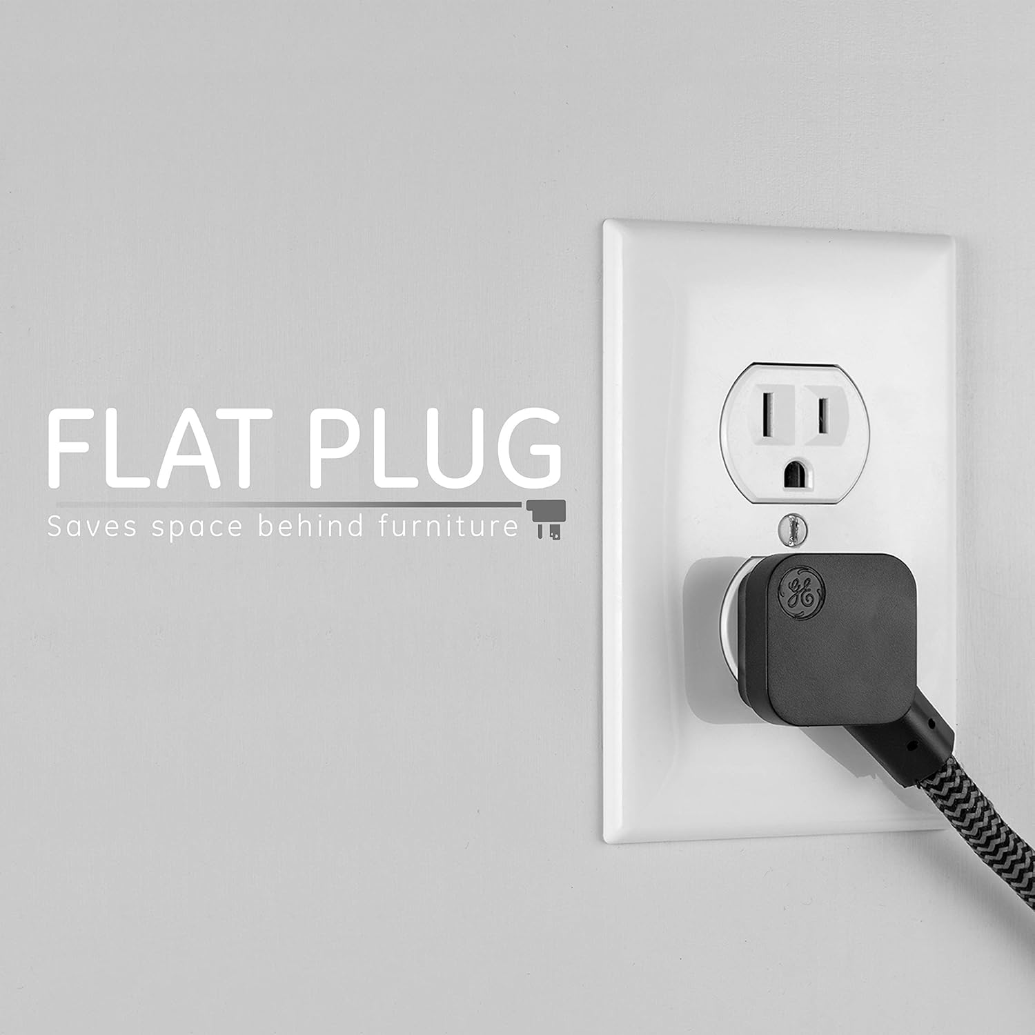 One-Day Sale: Up to 80% Off GE Pro 3-Outlet Power Strip with Surge Protection, 10 Pack, 8 Ft Designer Braided Extension Cord, Grounded, Flat Plug, 250 Joules, Warranty, UL Listed, Black/Gray, 53251 Best Quality 🔥 GE Pro 3-Outlet Power Strip with Surge Protection, 10 Pack, 8 Ft Designer Braided Extension Cord, Grounded, Flat Plug, 250 Joules, Warranty, UL Listed, Black/Gray, 53251