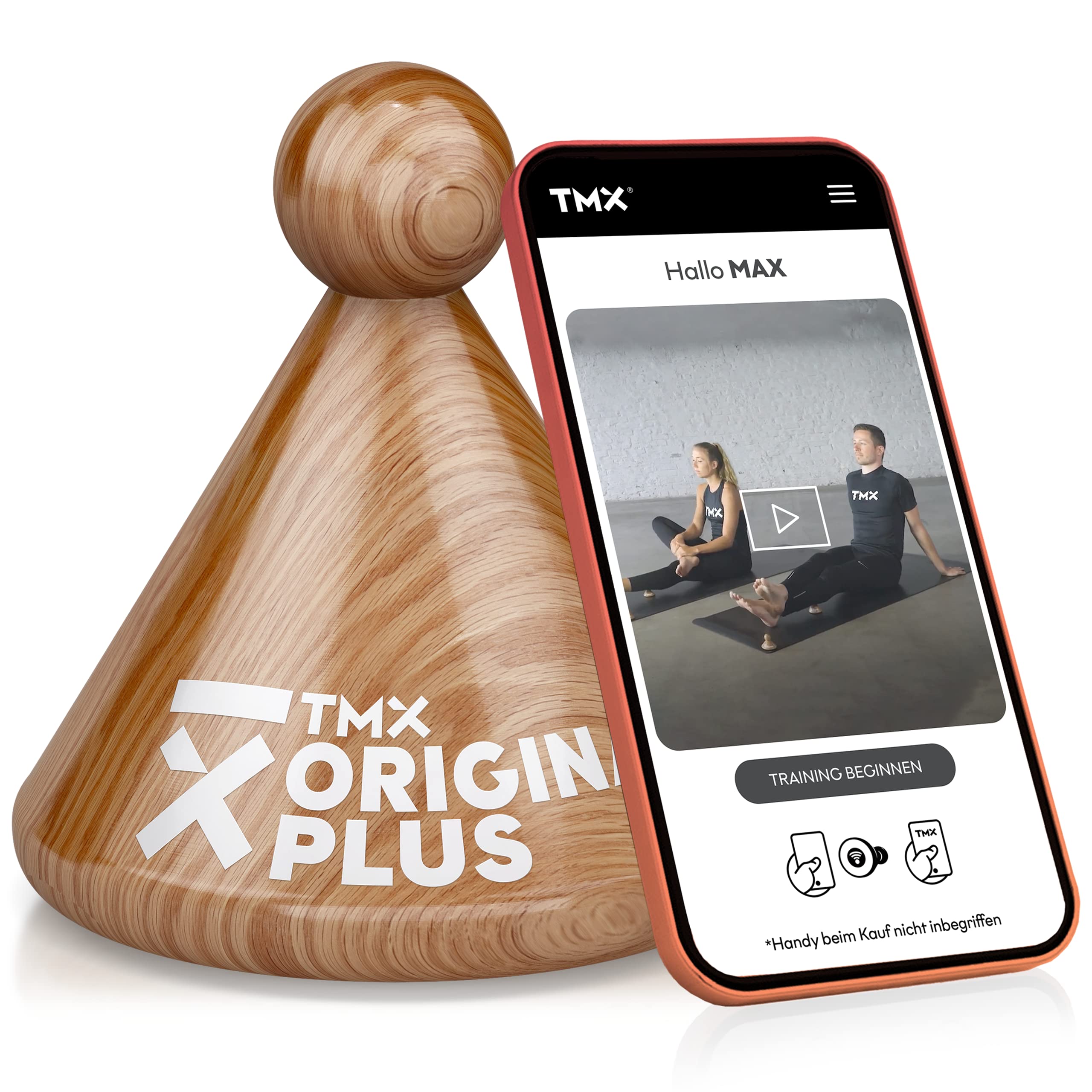 TMX® ORIGINAL PLUS TRIGGER – Triggerpunkt Drücker für schmale Muskelgruppen | Made in Germany | Medizinisch zertifiziert zur Eigenbehandlung von Verspannungen | Echtholz Buche – Natur