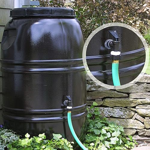 Miniatura 5 de Outus Conector de tanque de agua de montaje de mamparo de PVC para barriles de lluvia, acuarios, estanques o tanques de agua