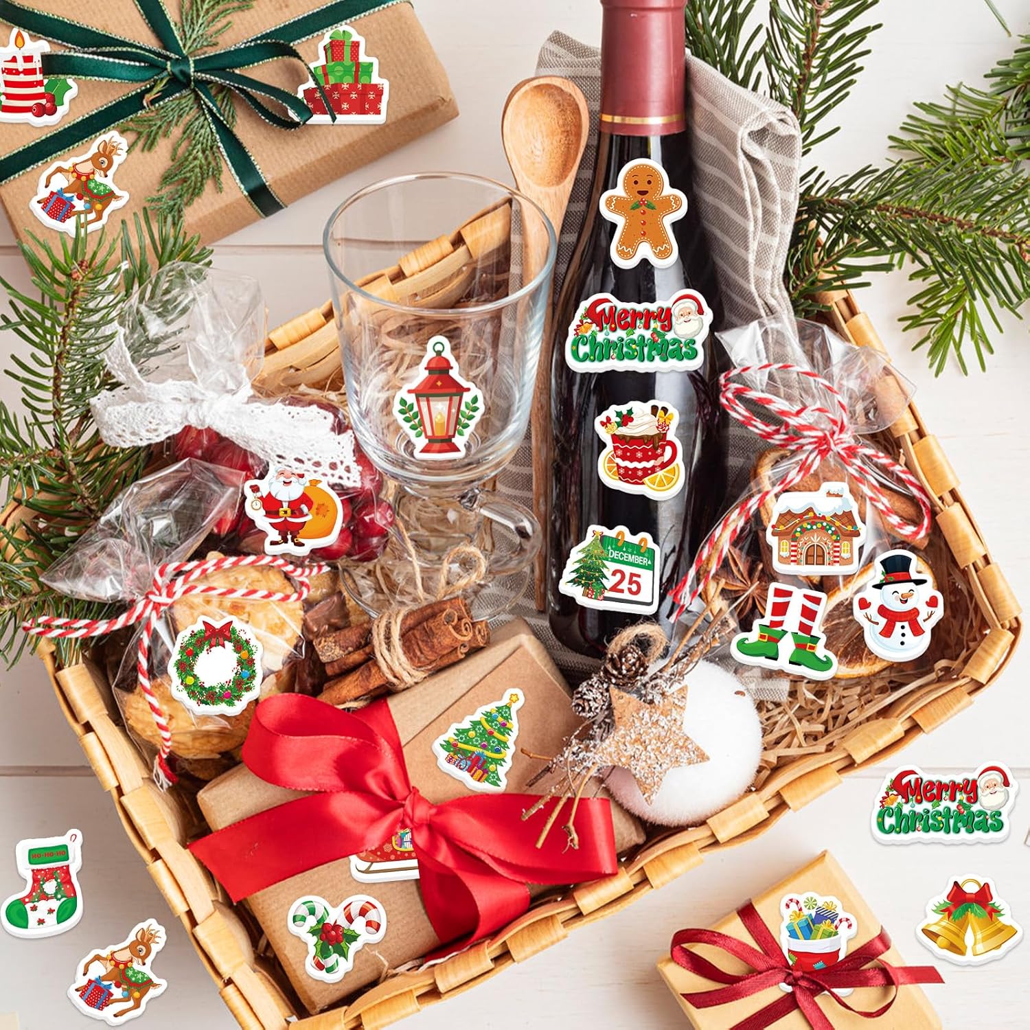 300Pcs Christmas Foam Stickers, Cute Self-Adhesive Xmas Stickers Foam Santa Claus Gingerbread Man Reindeer Sticker Decorations for Home Office School Classroom DIY Art Craft Party Supplies - Image 4