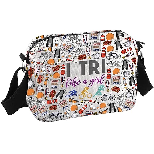 GJTIM Triathlon Gift Swim Bike Run Gift Triathlete Inspirational Zipper