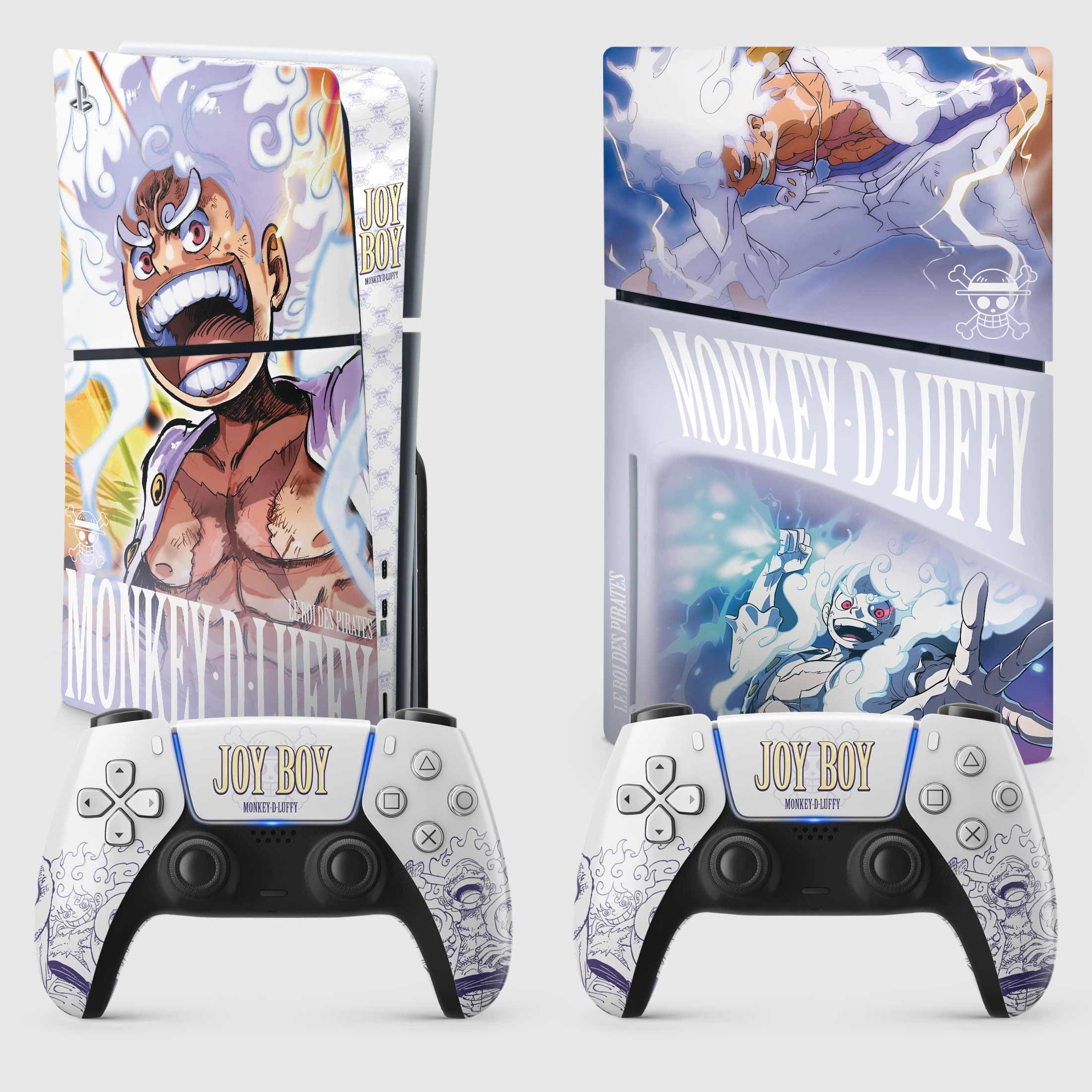 Sticker PS5 Slim Gear 5, Autocollant Playstation 5 Manga, Console et Manette, Edition Slim Disque, Skin Gear 5 PS5 (2 Manettes)
