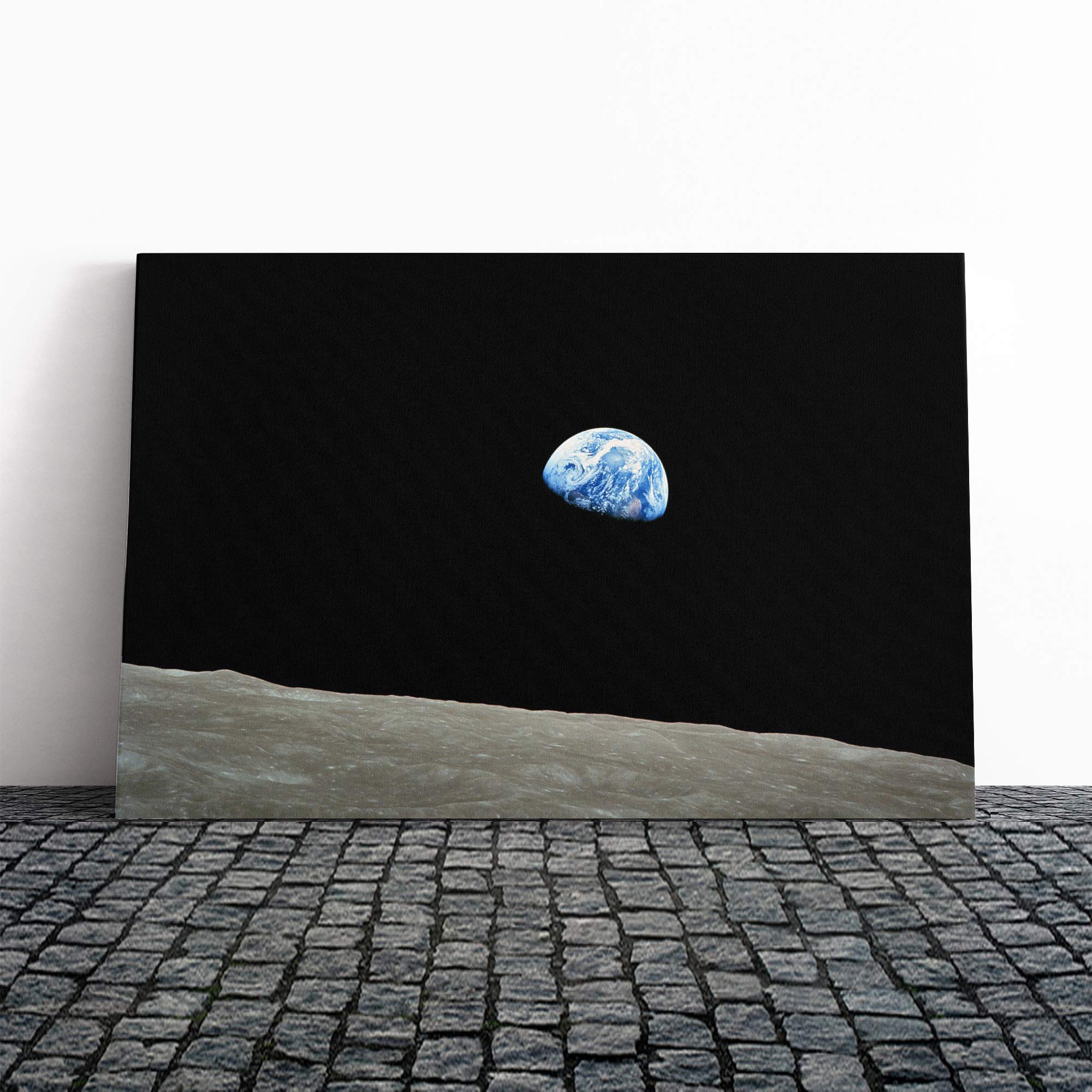 Earth from Space (2) Canvas Print | Gallery Wrapped 30mm Frame Wall Art | 24x16 inches | Ready to Hang | Modern Space Picture | Living Room Bedroom Lounge Office
