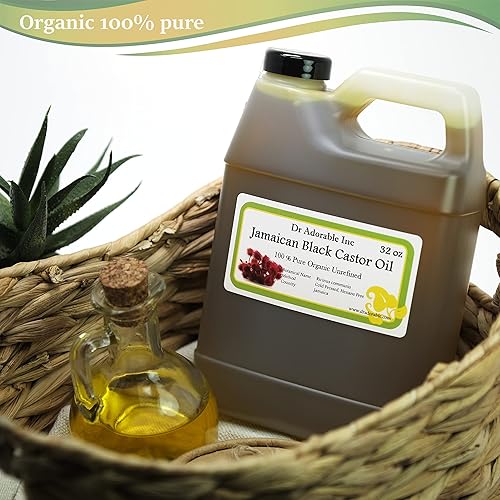 Miniatura 2 de Aceite de ricino negro jamaicano natural puro y orgánico fortalece el cuidado del cabello 32 onzas
