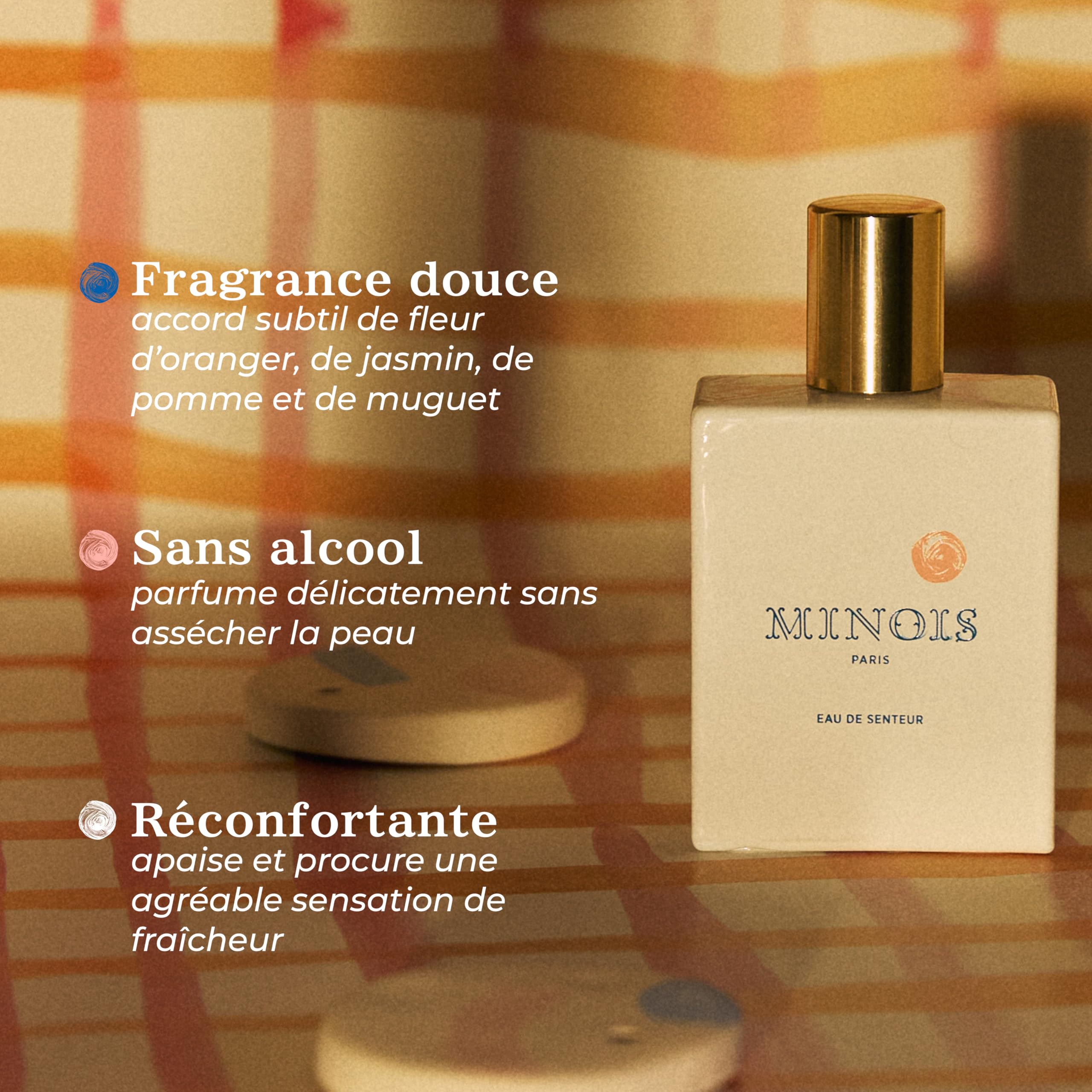 Minois Paris Eau de Senteur Bébé & Enfant - Parfum Bébé Sans Alcool, Fleur d'Oranger & Jasmin, Floral et Fruité - Cadeau Naissance, Eau de Toilette Dès la Naissance, Made in France - 50ml